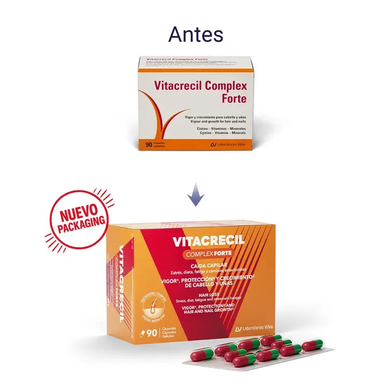 Vitacrecil Complex Forte, Embalagem 3 x 90 cápsulas