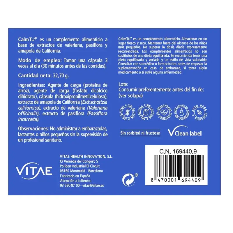 VITAE CalmTu, 60 cápsulas