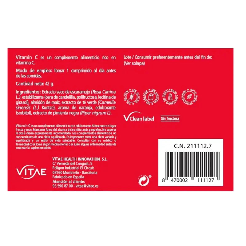 VITAE Vitamina C, 30 comprimidos