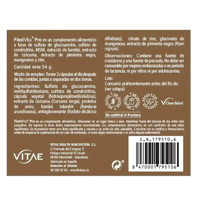 Vitae Flexivita Pro Duplo, 2X60 Cápsulas