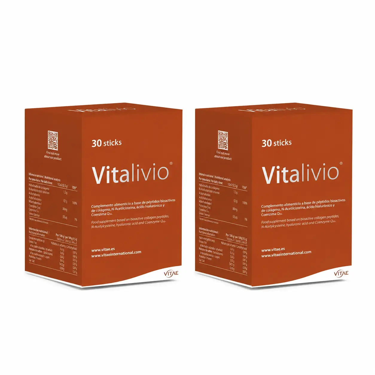 Vitae Health Innovation, S.L. Vitalivio, 30 Sticks , embalagem 2