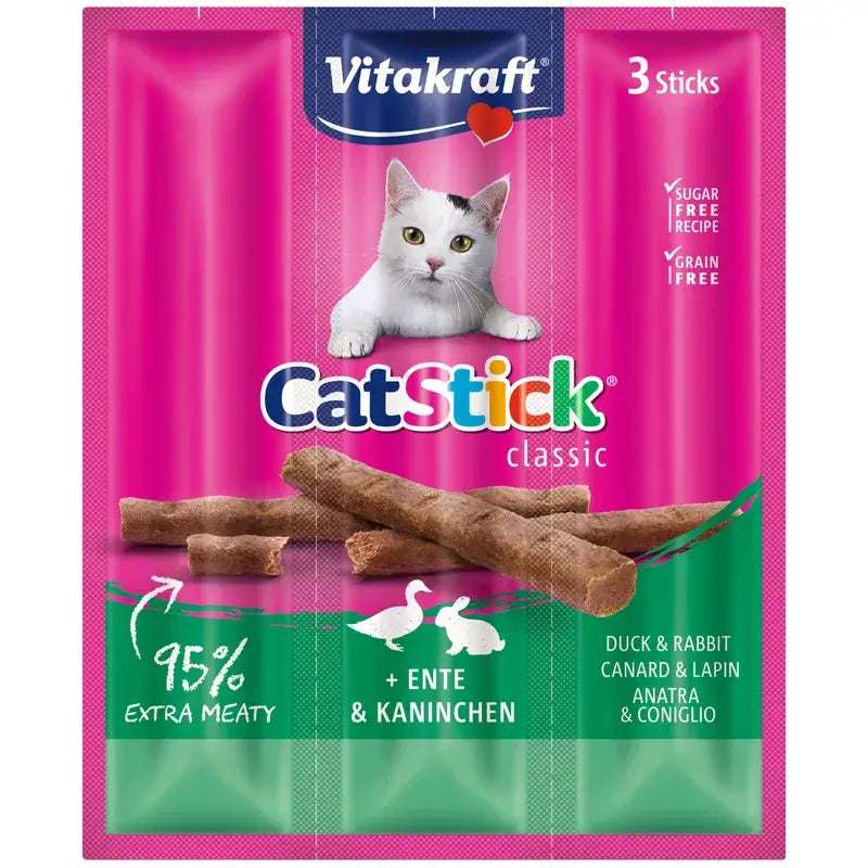 Vitakraft Cat Stick Mini Pato e Coelho 20x3 unidades