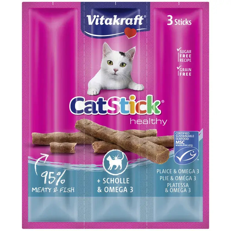 Vitakraft Cat Stick Mini Peixe com ómega 20x3 unidades