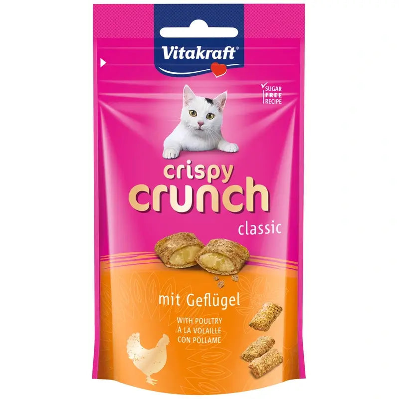 Vitakraft Crispy Crunch Aves para Gatos 8x60 gramas
