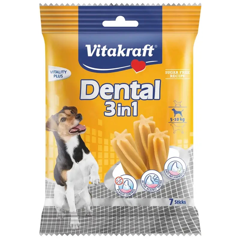 Vitakraft Dental 2 em 1 para cães de pequeno porte, 12 x 120 gramas