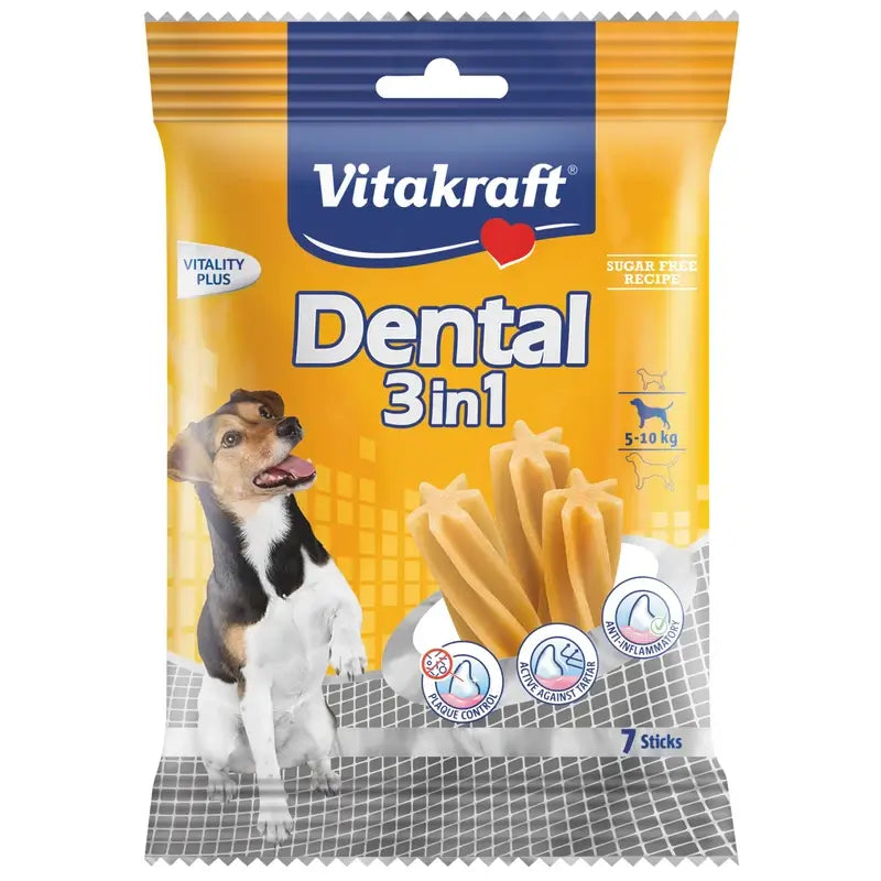 Vitakraft Dental 2 em 1 para cães de pequeno porte, 12 x 120 gramas