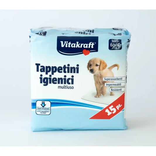 Vitakraft Tapetes Absorventes para Cachorros 60x60 cm, 15 unidades