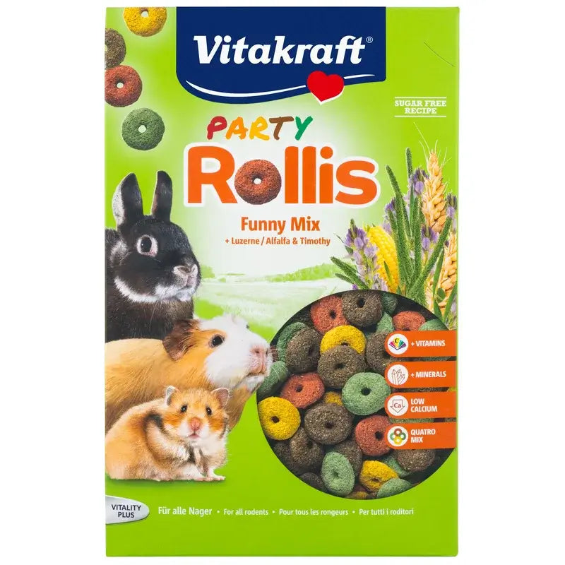 Vitakraft Party Rollis para roedores, 500 gramas