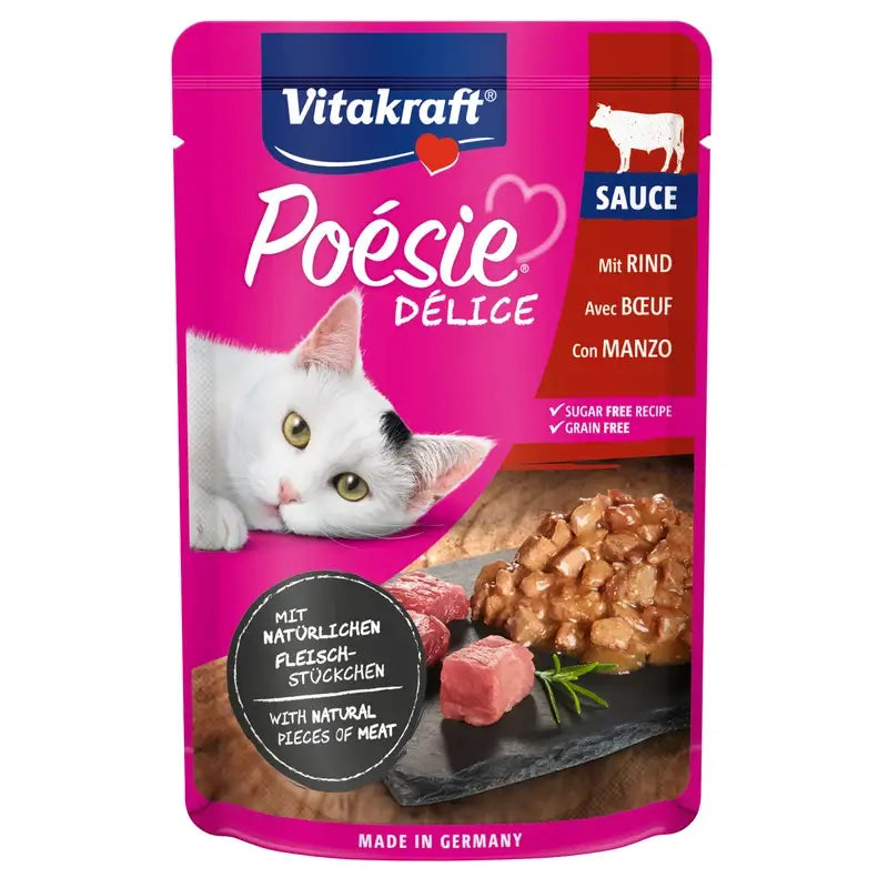 Vitakraft Poesie Delisauce Embalagem - Vitela 23X85Gr, 85 gr