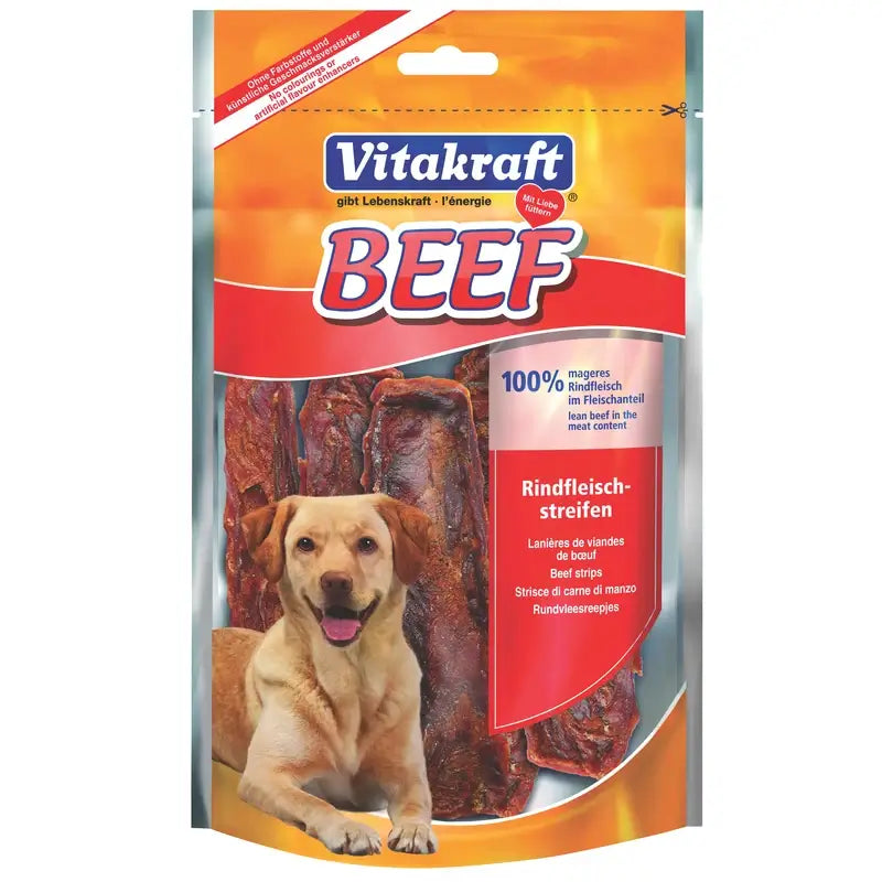 Vitakraft Snack Tiras de Carne de Vaca 10 x 80 gramas