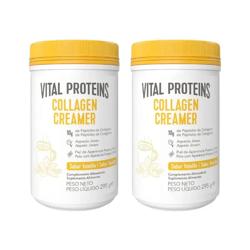 Vital Proteins Creme em Pó, Colagénio Sabor Baunilha, 2x295g