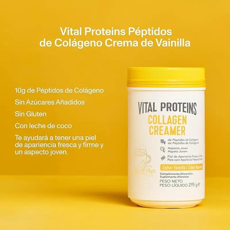 Vital Proteins Creme em Pó, Colagénio Sabor Baunilha, 295 g