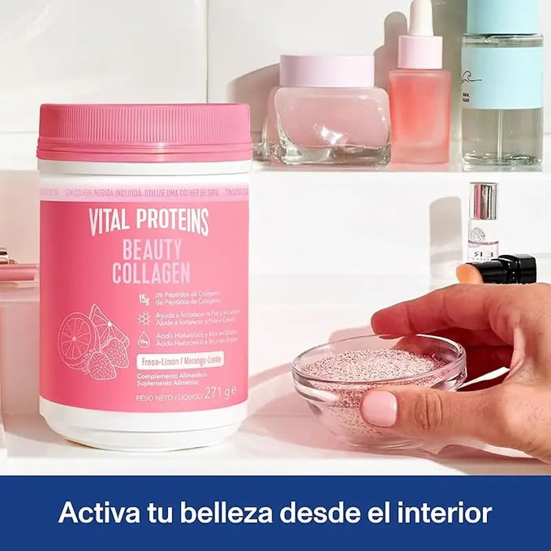Vital Proteins Neutral pack colagénio e beleza colagénio morango limão