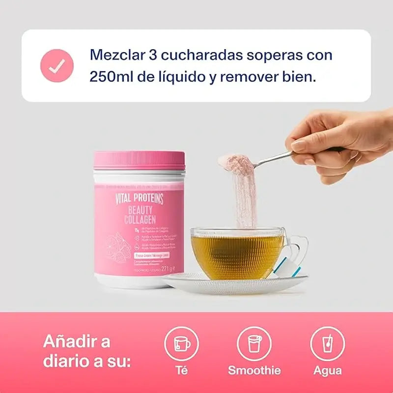 Vital Proteins Neutral pack colagénio e beleza colagénio morango limão