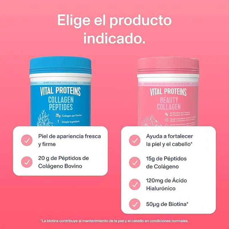 Vital Proteins Neutral pack colagénio e beleza colagénio morango limão