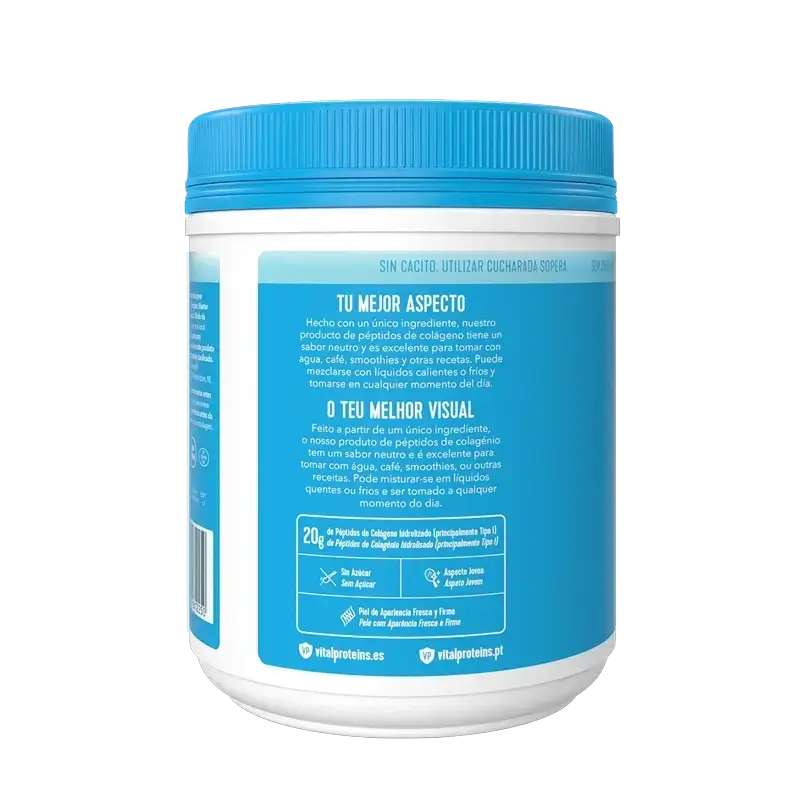Pacote de Peptídeos de Colagénio Vital Proteins 567 g + 10 Saquetas Sabor Neutro
