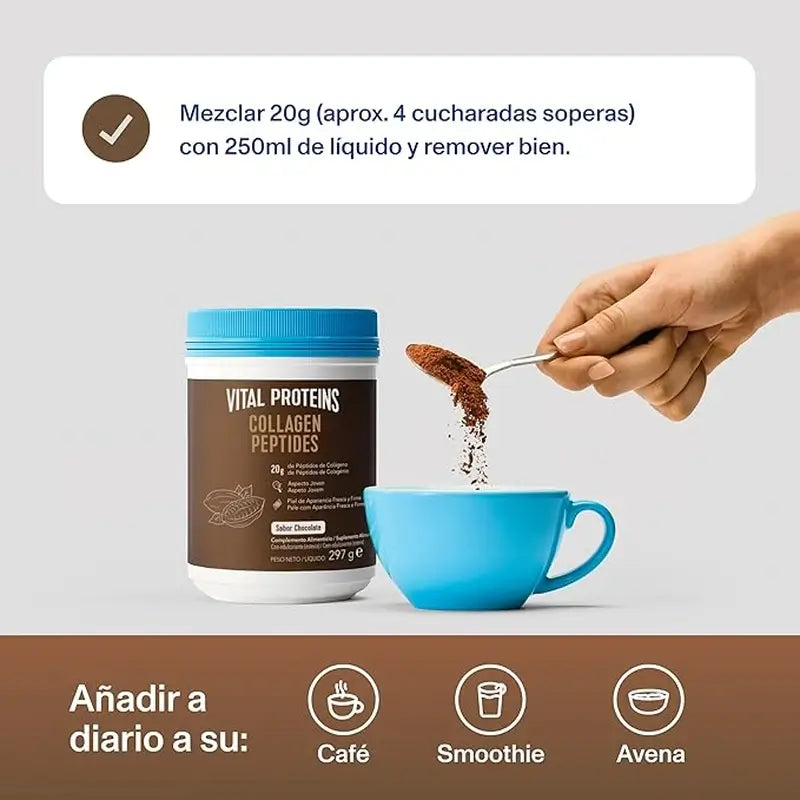 Vital Proteins Peptídeos de Colagénio com sabor a chocolate, 297 g