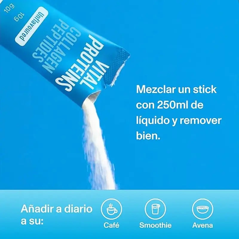 Vital Proteins Triplo Suplemento alimentar Peptídeos de colagénio sabor neutro, 3x 10 saquetas