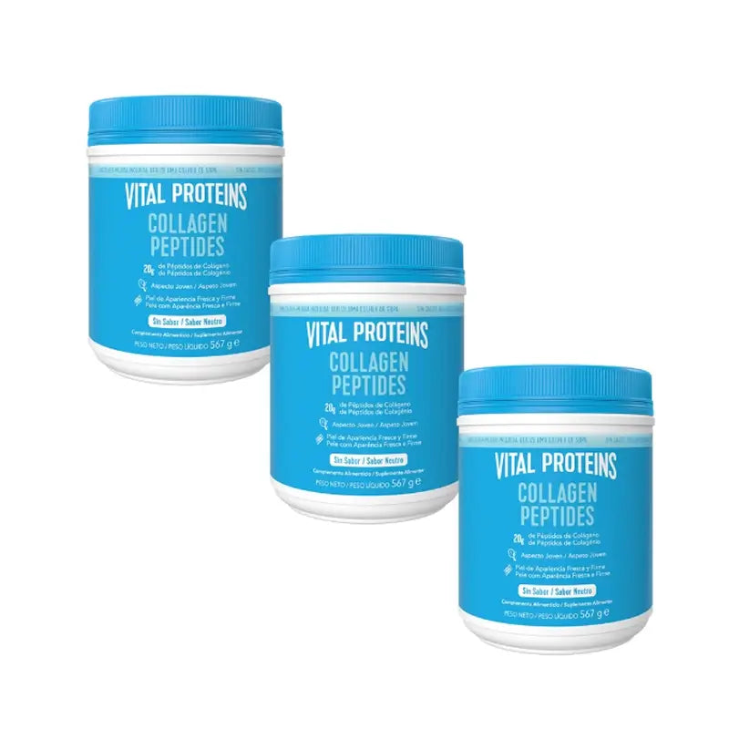 Vital Proteins Triplo Péptidos de Colagénio, 3x 567 g