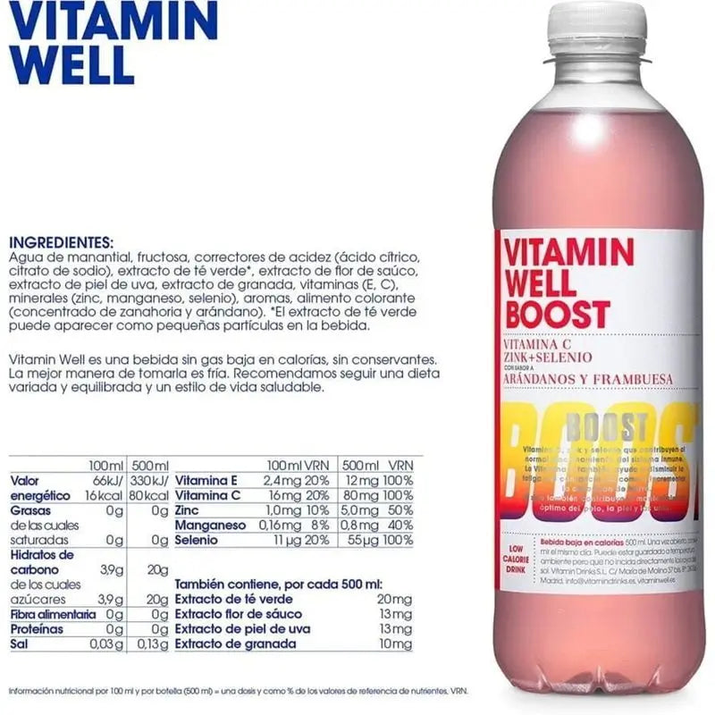 Vitamin Well Boost Mirtilo/Framboesa, 500ml