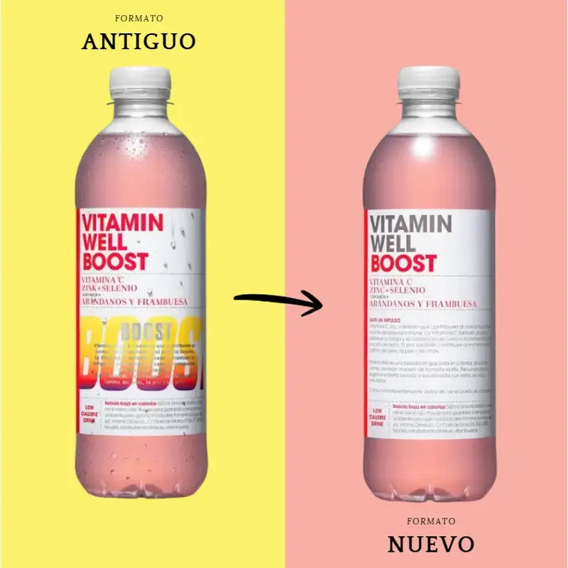 Vitamin Well Pack Boost Mirtilo/Framboesa, 12 unidades x 500 ml