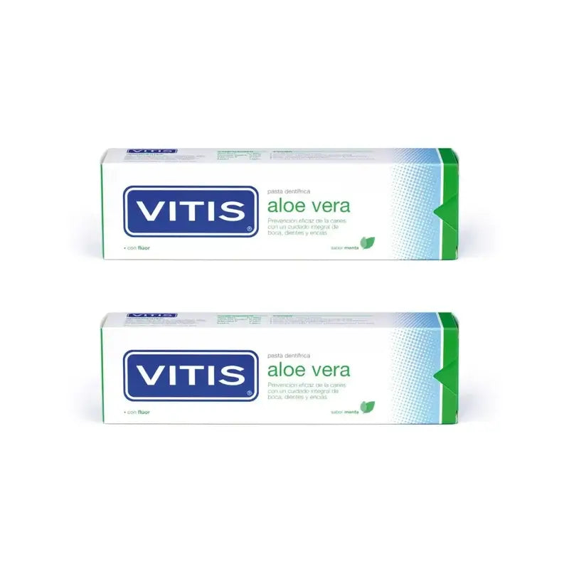 Vitis Aloe Vera Pasta de dentes Hortelã-pimenta, 2X150 Ml
