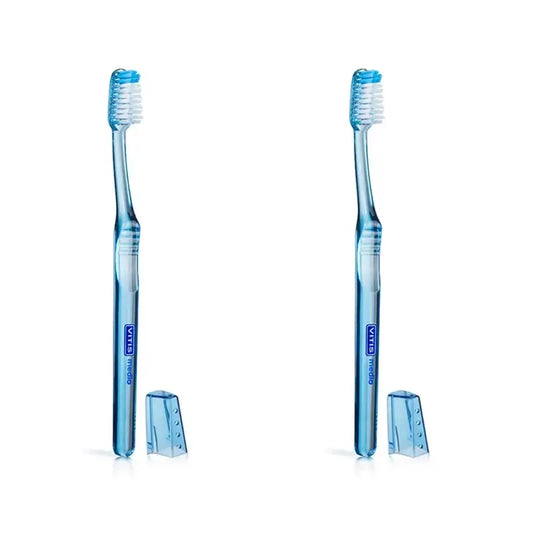Vitis Hard Toothbrush Escova de dentes dura com cabeça normal, 2 unidades