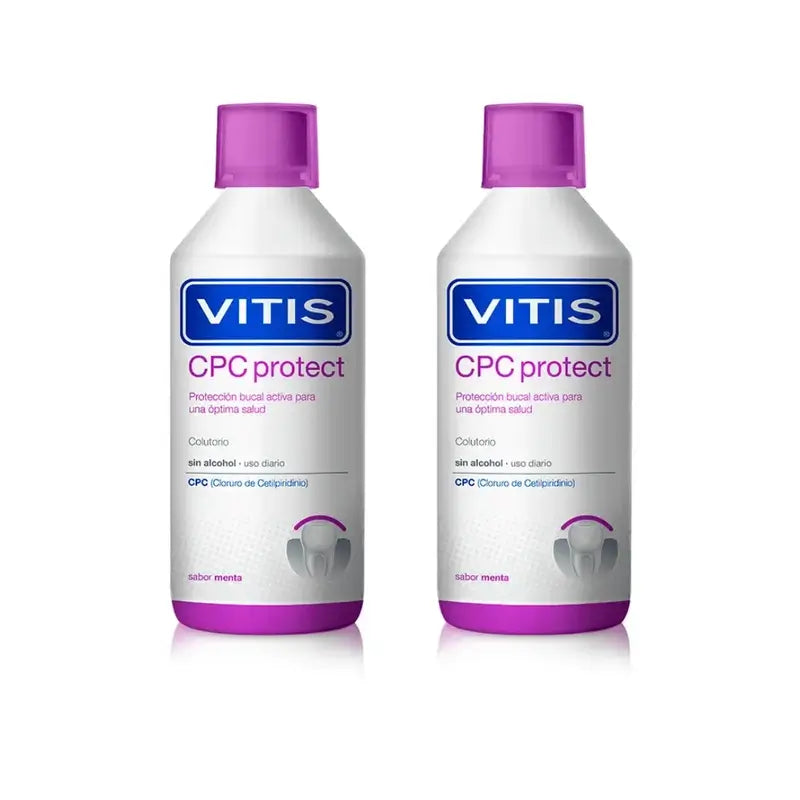 Vitis Cpc Protect Colutório sem Álcool 2X500 Ml