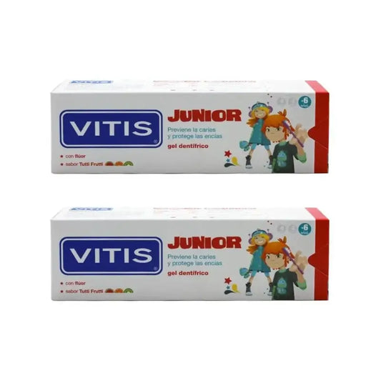 Vitis Junior Gel Dentífrico, 2X75 Ml