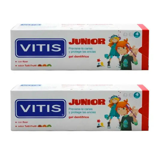 Pasta de dentes VITIS Junior Gel Pack 2 x 75 ml