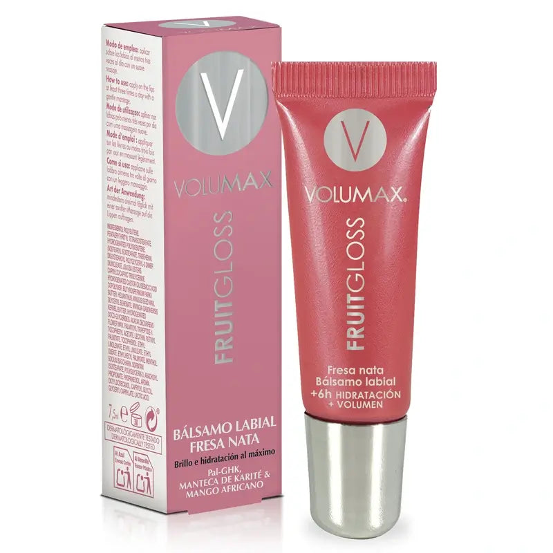 Volumax Fruitgloss Creme Hidratante Labial Morango 7,5 Ml.