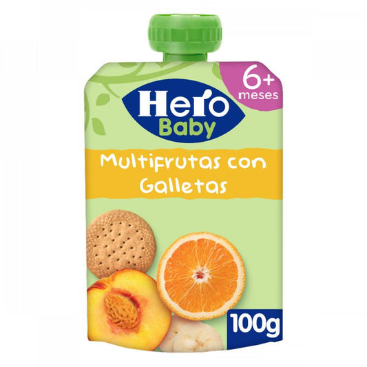 Hero Baby Saqueta de Multifrutas com Biscoito, 100G