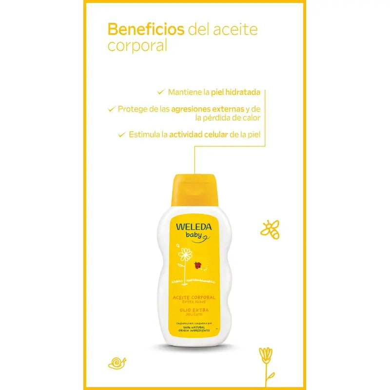 Óleo hidratante de calêndula WELEDA 150 ml