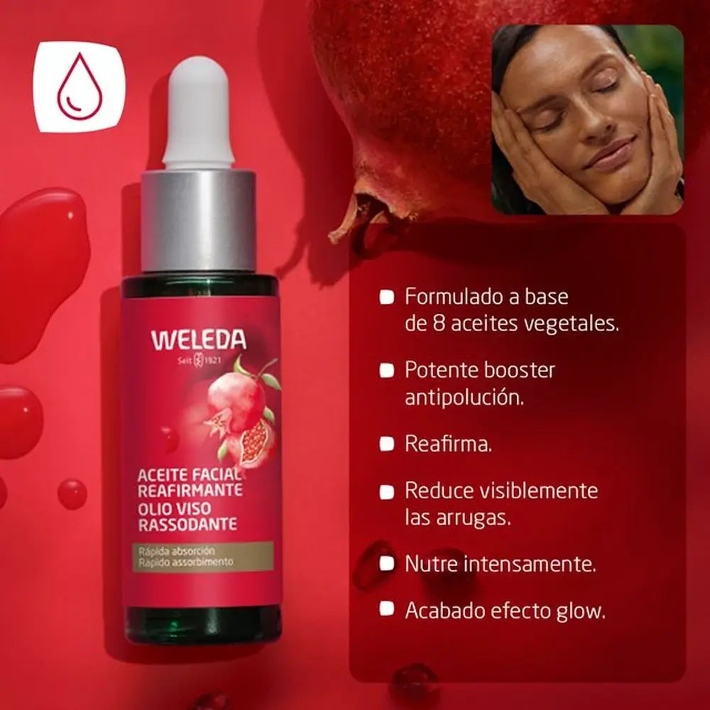 Óleo Facial Reafirmante de Romã Weleda, 30 ml