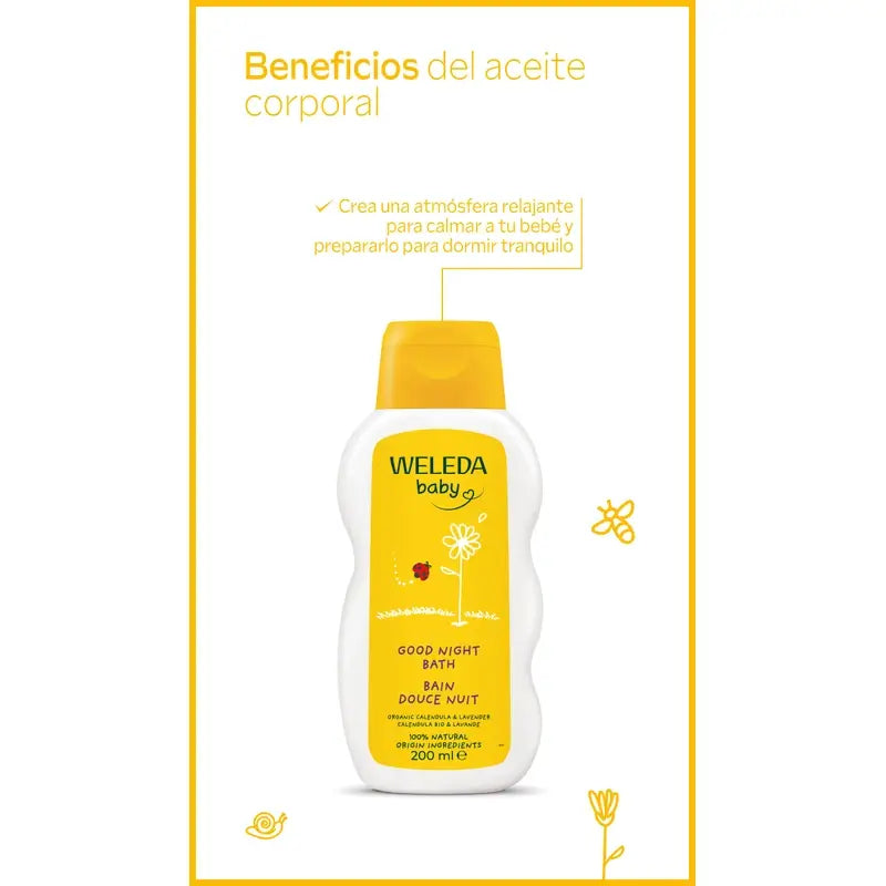 Weleda Calendula Banho de Boa Noite, 200 ml