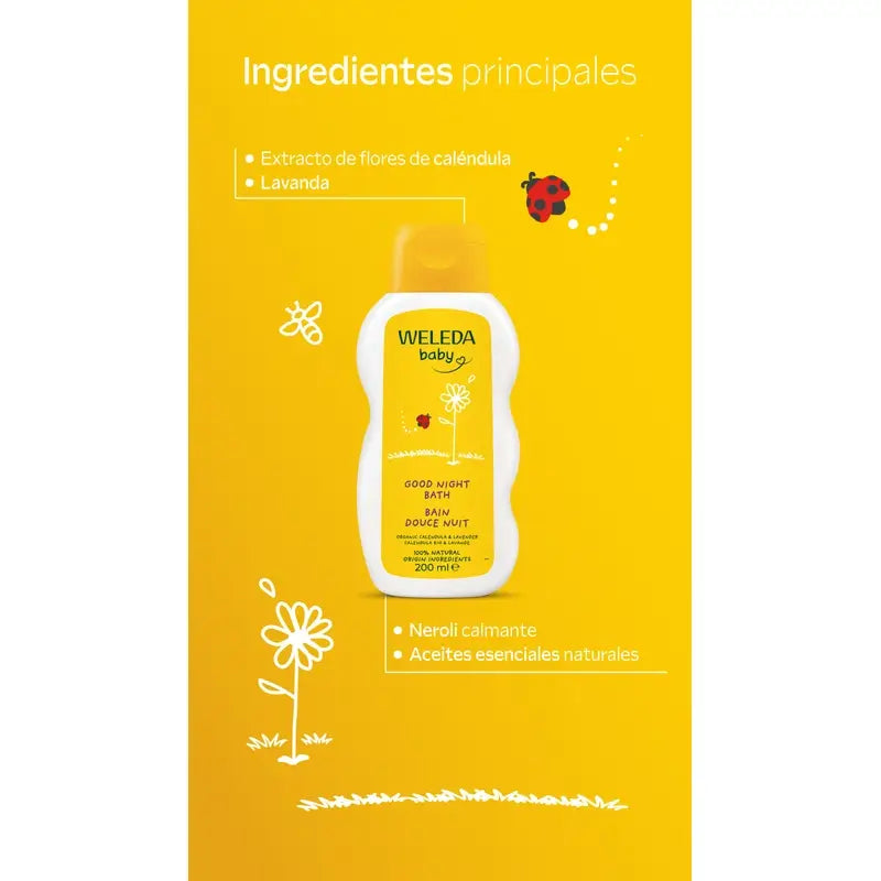 Weleda Calendula Banho de Boa Noite, 200 ml