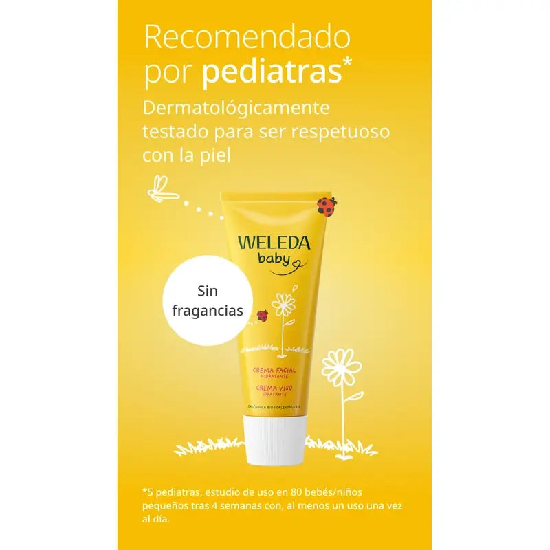 Creme Facial de Calêndula para Bebés Weleda 50 ml