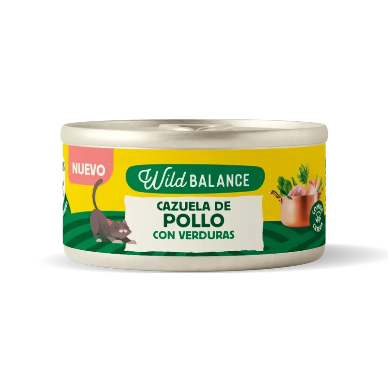 Wild Balance Canned Chicken Vegetable Casserole Para Gatos, 80g