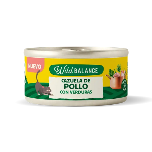 Wild Balance Canned Chicken Vegetable Casserole Para Gatos, 80g