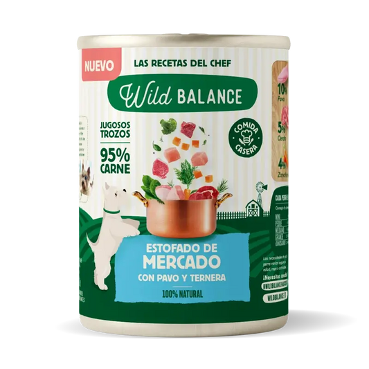 Wild Balance Canned Market Stew With Turkey & Beef For Dogs, 400 gramas