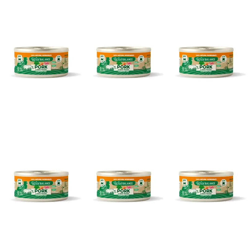 Wild Balance Philosophy Pork Barf For Cats Can, 120 g, Embalagem de 6