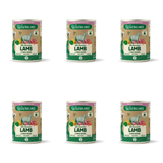 Wild Balance Philosophy Lamb Barf para Cães, 400g, 6 Embalagens de 6