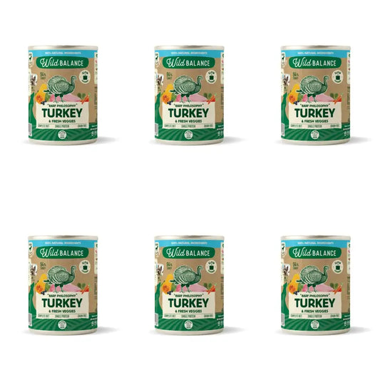 Wild Balance Philosophy Turkey Barf para Cães, 400 g, embalagem de 6