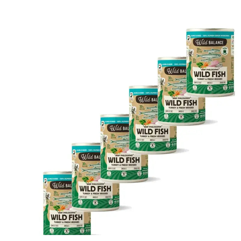 Wild Balance Philosophy Fish Barf para Cães, 400g, 6 Embalagens de 6