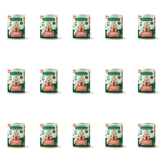 Wild Balance Canned Fisherman's Stew com Salmão, Carne de Porco e Vegetais para Cães, 400 g, Embalagem de 15