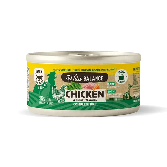 Wild Balance Canned Chicken With Vegetables For Cats, 120 gramas