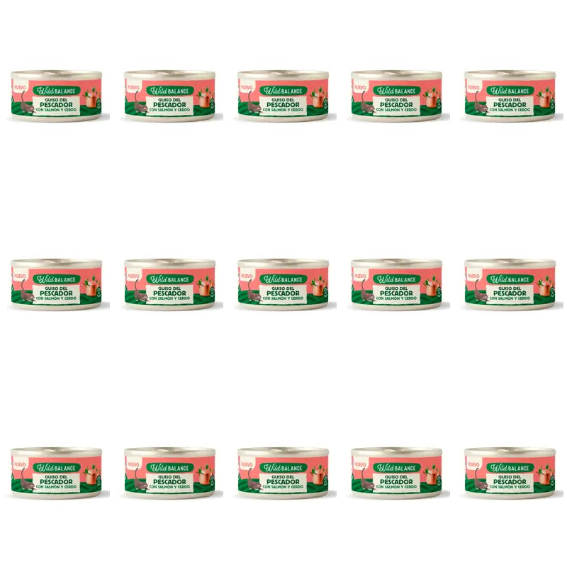 Wild Balance Traditional Ragout Can With Beef, Chicken & Vegetables For Cats, 80 g, Embalagem de 15