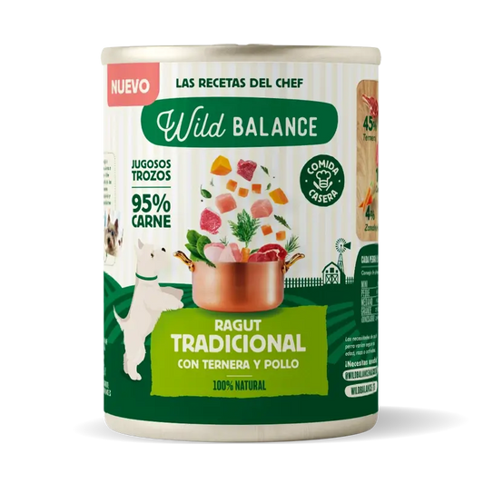 Wild Balance Canned Ragout with Beef, Chicken & Vegetables for Dogs, 400 gramas