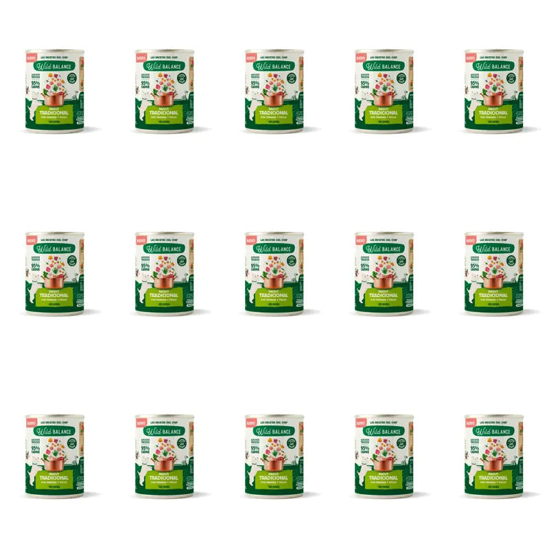 Wild Balance Traditional Ragout With Beef, Chicken & Vegetables For Dogs, 400 g, Embalagem de 15