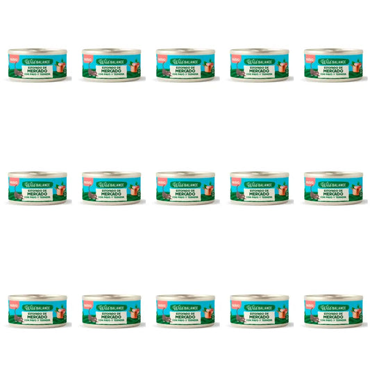 Wild Balance Canned Chef's Recipes Market Stew Para Gatos, 80g, Embalagem de 15